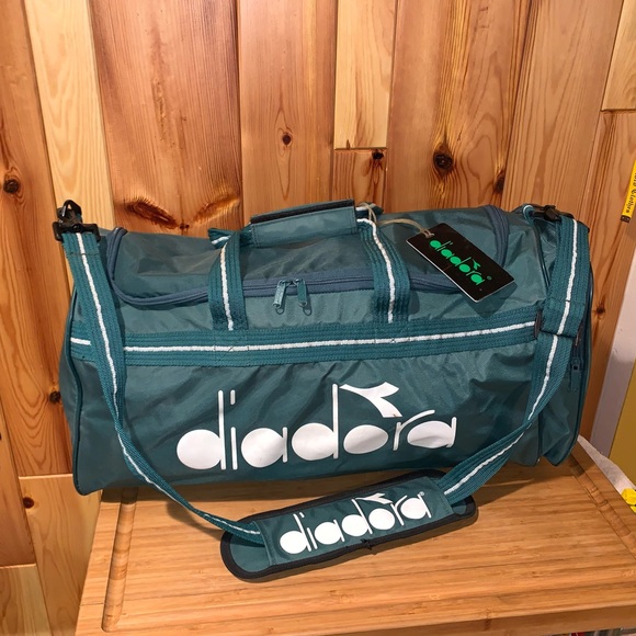 Diadora Bags Vintage 9s Diadora Soccer Green Duffel Duffle Bag Vtg